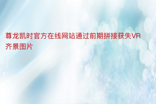 尊龙凯时官方在线网站通过前期拼接获失VR齐景图片